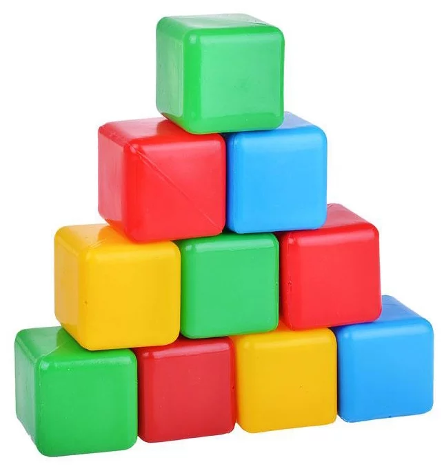 Кубики Пластмастер «Цветные» (14001)